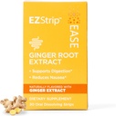 Ease Supplement - Ginger Flavor, 30 greve - Oppløsende strimler med Ginger Root Hjelp Støtter Humør Relief, Morgen og Motion Sykdom, og Digestion - Laget i USA, Sukker og Glutenfri