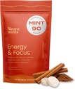 NeuroGum Energi og fokus mynter (90 grevepose, kanel) | 40mg Naturlig koffein + L-theanin + vitamin B12 & B6 | Sukkerfri nootropisk kognitiv hjerneytelse Supplement