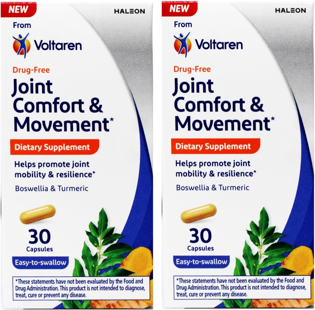 Voltaren felles komfort og bevegelse, kosttilskudd, lett å svelge, 30 greve (pakke med 2)