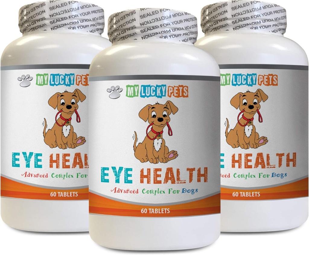 Hunde Immun Boost - Hunde Eye Health - Avansert Formel - Fordeler Visjon - Immunstøtte - vitamin d for hunder - 3 flasker (180 behandlinger)