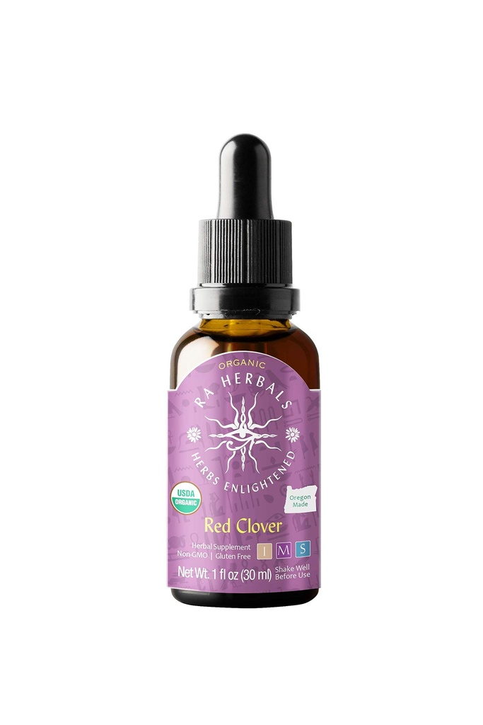 Ra Herbals økologisk rød Clover flytende ekstrakt - Menopause Support - 1 fl oz