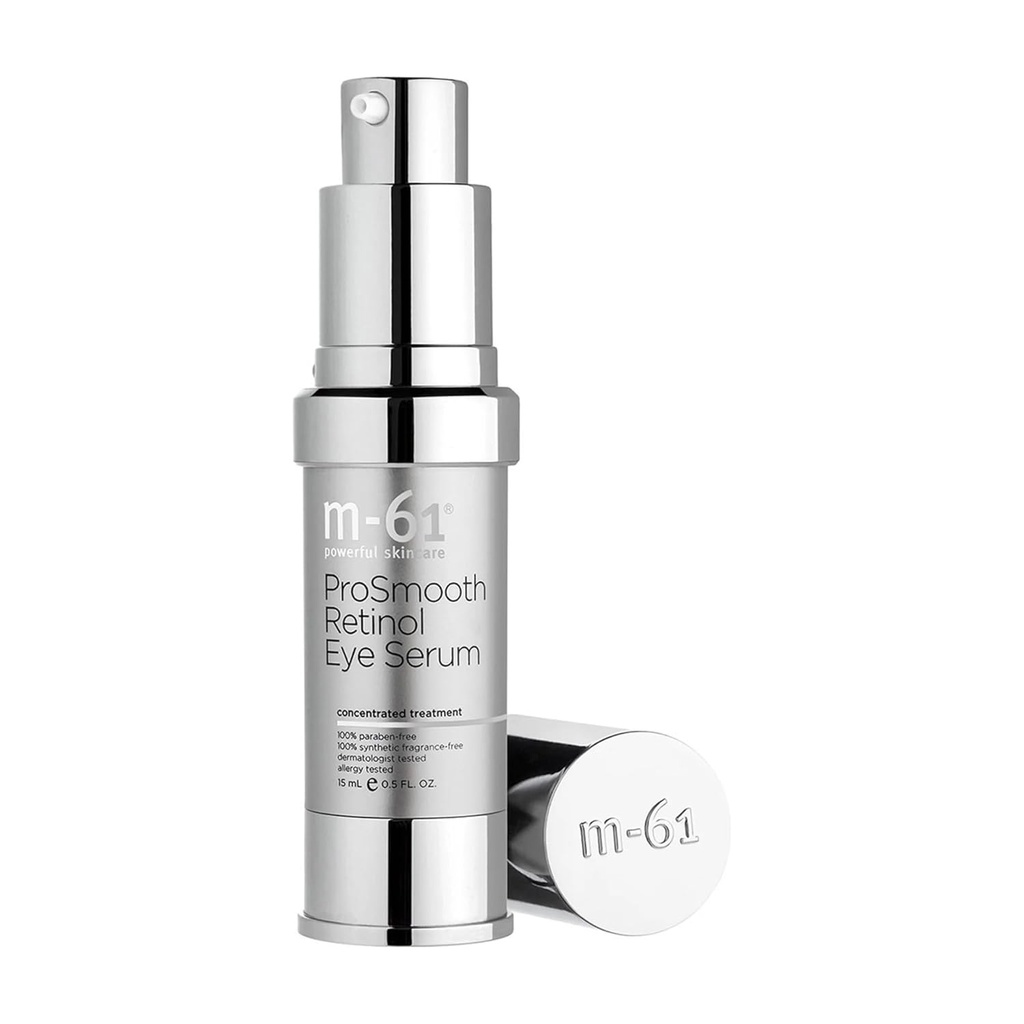 m-61 Pro glatt Retinol Eye Serum | 0,1% Ikke-irriterende Retinol Eye Serum med vitamin C, 0,5 Fl Oz