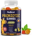 NuBest Daily Probiotic Gummies for barn og tenåringer med 5 milliarder CFUs | støtter immun, Gut og Digestive Helse | Ingen lagt sukker | Yummy Strawberry & Orange Flavors | 60 Premium Vegansk Gummies