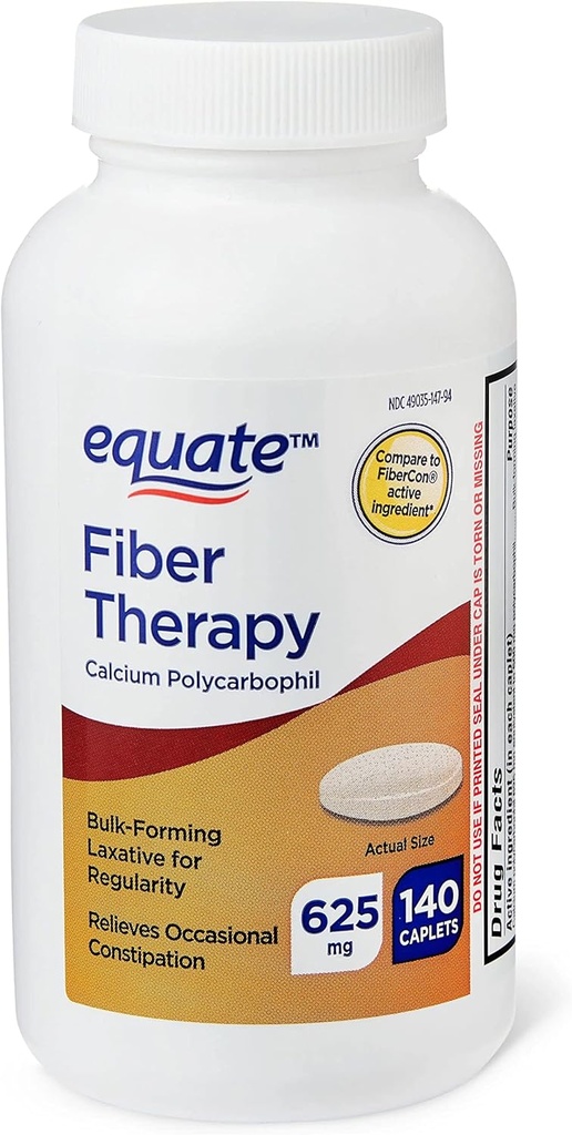 ikj Fiber terapi kalsium polykarbofil kapler, 625 mg, 140 Antall