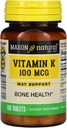 Mason vitaminer vitamin K 100 mikrogram tabletter, 100-talls flasker