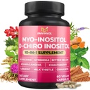 BMVINVOL Inositol Supplement - Myo-Inositol og D-Chiro Inositol Ideell 40:1 Ratio - Plus Berberine, kanel, Ashwagandha + 5 Mer - 60 Kapsler