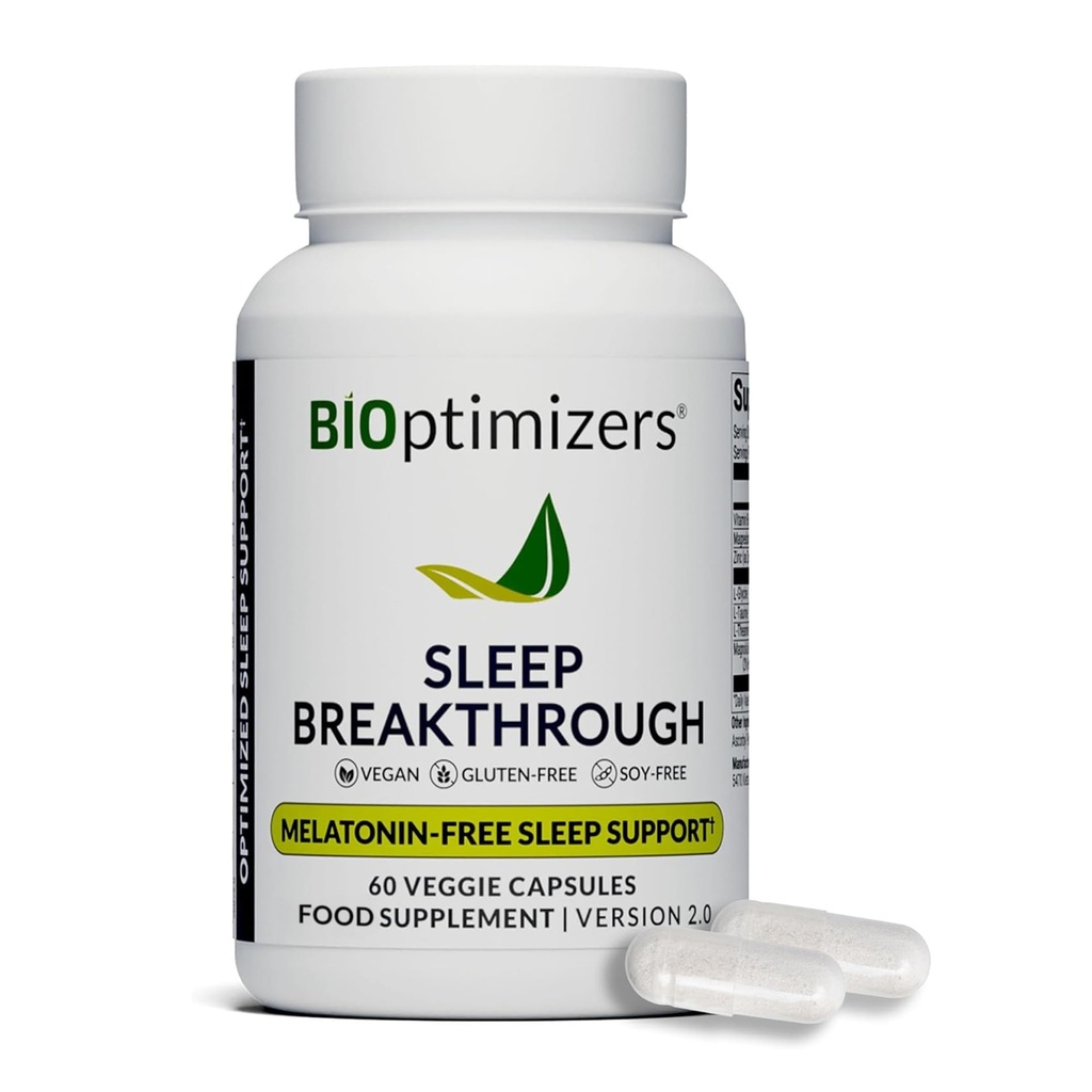 BIOptimizers Sleep Breakthrough Capsules - naturlig støtte Supplement | beroligende hjelpemiddel for voksne | Ikke-habit Forming | 60 Kapsler