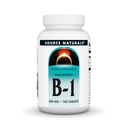 Kilde Naturals vitamin B-1 Thiamin 500 mg høy styrke, 100% ren - 100 tabletter