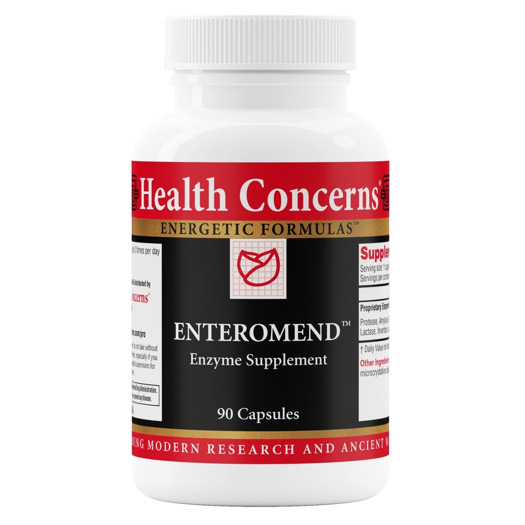 Helse Bekymring Enteromed – Digestiv Enzyme Supplement for Gut Helse, Bloating & Food Sensivity Relief – Intestinal & Digestiv Support – Protease, Amylase, Lactase & Peptidase – 90 Kapsler