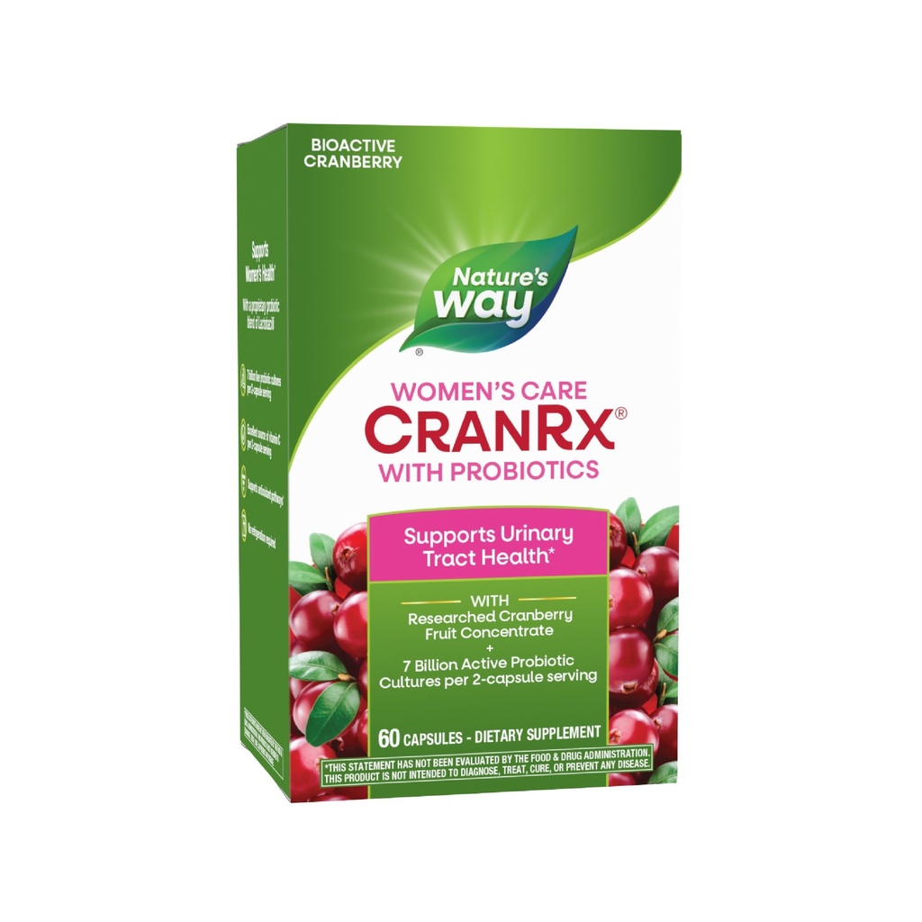 Naturens måte CranRx Bioactive Cranberry med probiotika, støtter urinhelse*, 60 kapsler