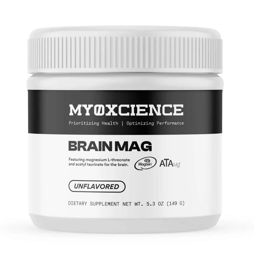 MYOXCIENCE Hjerne Mag | Magnesium L-treonate Magtein & Magnesium Glycinate pulver (uovertruffen) (60 Serveringer)