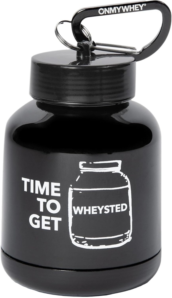 ONMYWHEY Double Scoop (180cc) Protein og kosttilskudd Keychain Funnel, tid til å få Wheysted