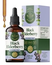 HERBAMAMA Black Elderberry Drops - Vegan Elderberry Liquid Extract for Immune Support - Ikke-GMO, alkohol- og sukkerfri immunisme Supplement, 42-dagers forsyning