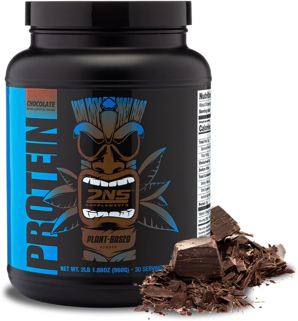 Andre naturtilskudd – Plantebasert protein, sjokolade, 30 serveringer, 2.2 LB – 21G Vegansk protein og EAAs for å støtte muskelvekst og gjenoppretting – Ingen sukker tilsatt og laget uten soya, gluten eller GMOs