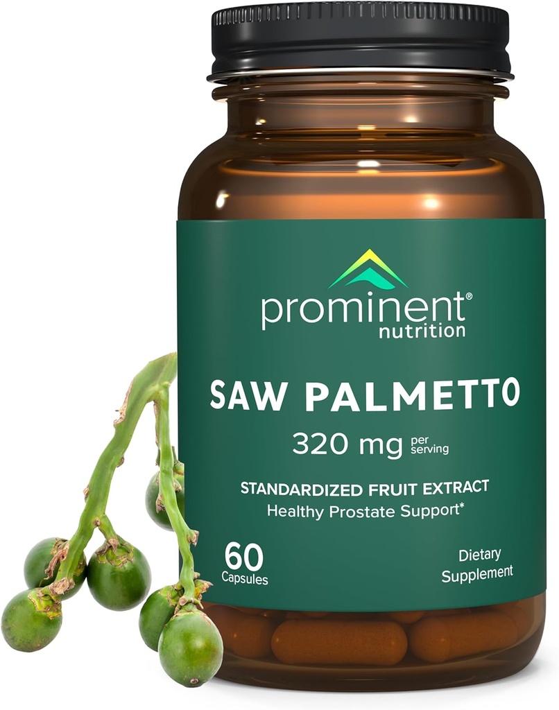 Prominent ernæring så Palmetto Supplement, sunn prostata støtte så Palmetto for menn, Supplement for urin helse, 160 mg, 30 dagers forsyning