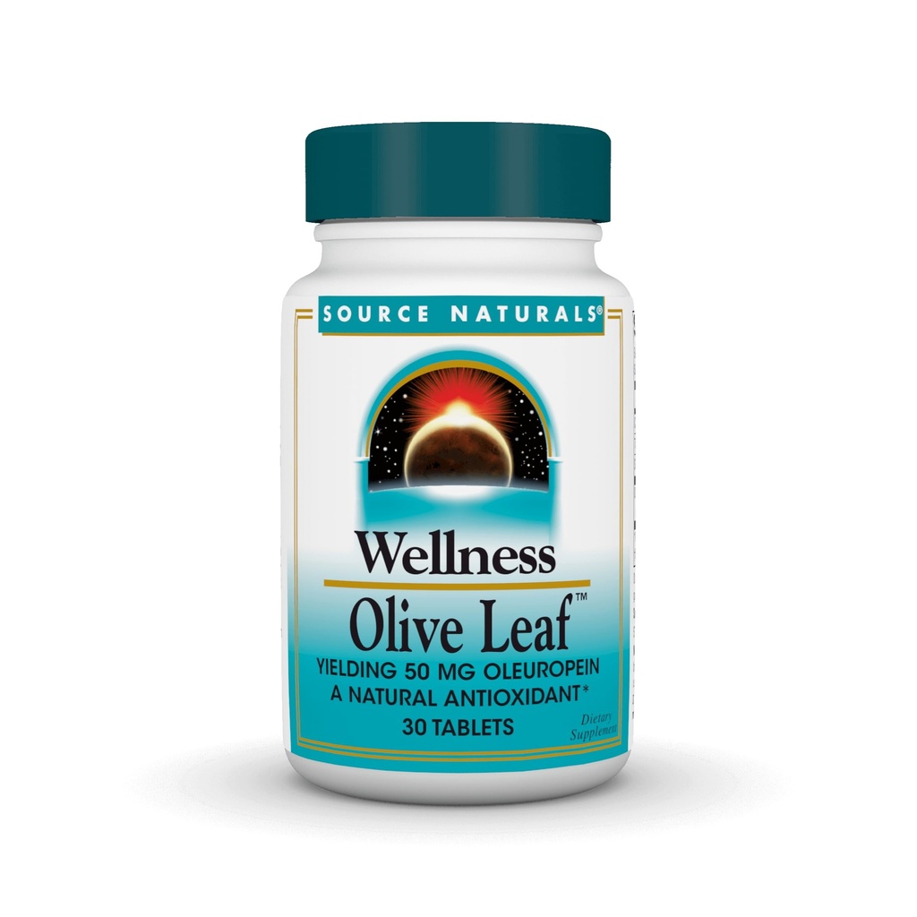 Kilde Naturals Wellness Olive Leaf - Gir 100 mg Oleuropein en naturlig antioksidant * - 30 tabletter