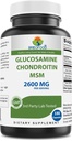 Brieofood Triple Strength Glucosamine Chondroitin MSM 2600mg/Serving Capsules, støtter Sunn Joint, Cartilage og Connective Vessue - fremmer felles komfort og fleksibilitet 180 greve