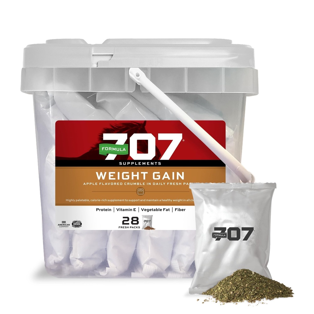 Formel 707 vekt gevinst equine Supplement, daglig ferske pakker, 28 dagers forsyning - Palatable, calorie-Rich Ernæringsstøtte for hardt å holde og eldre hester