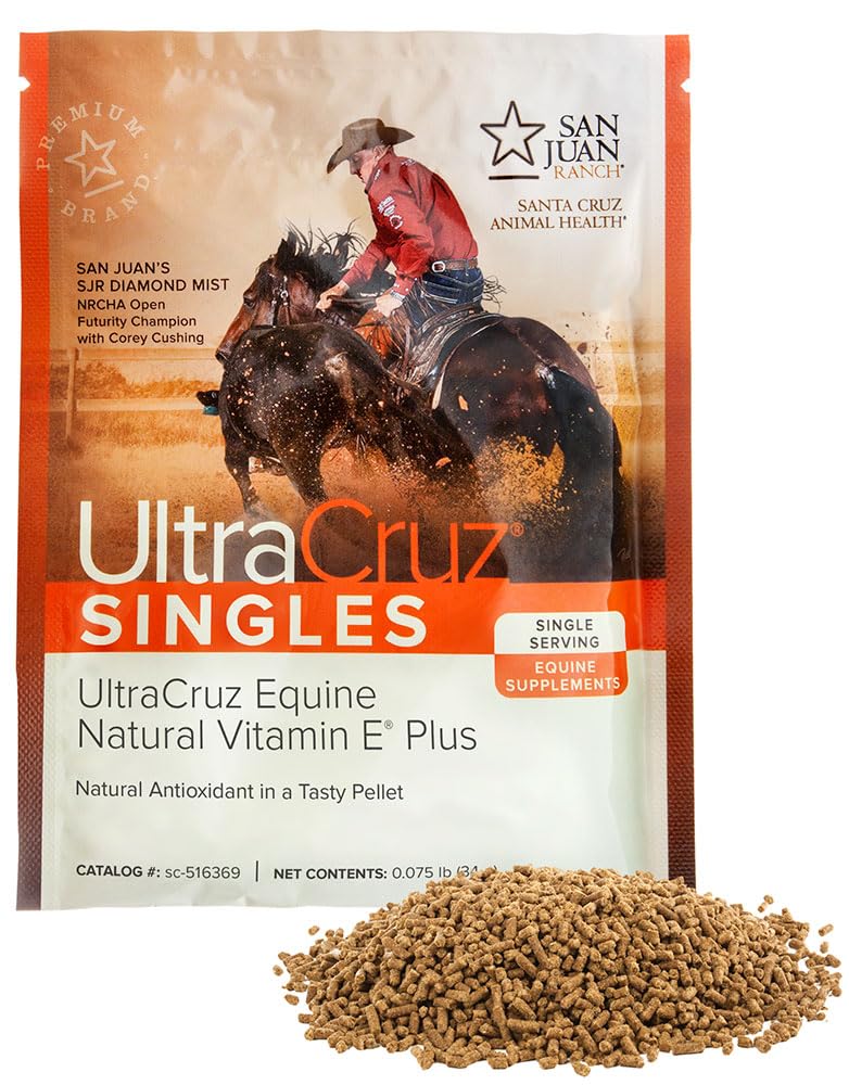 UltraCruz - sc-516417 Equine naturlig vitamin E Plus Supplement for hester, 60 enkelt serveringer, Pellet (30 dagers forsyning)