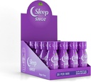Sleep Shot by Alfa Vitaminer - Inneholder 10 MG Melatonin, vitamin B6, L-Theanine for sunn søvn og nattetid Rutin- 2.5oz Shot Flaske - 20 Pack
