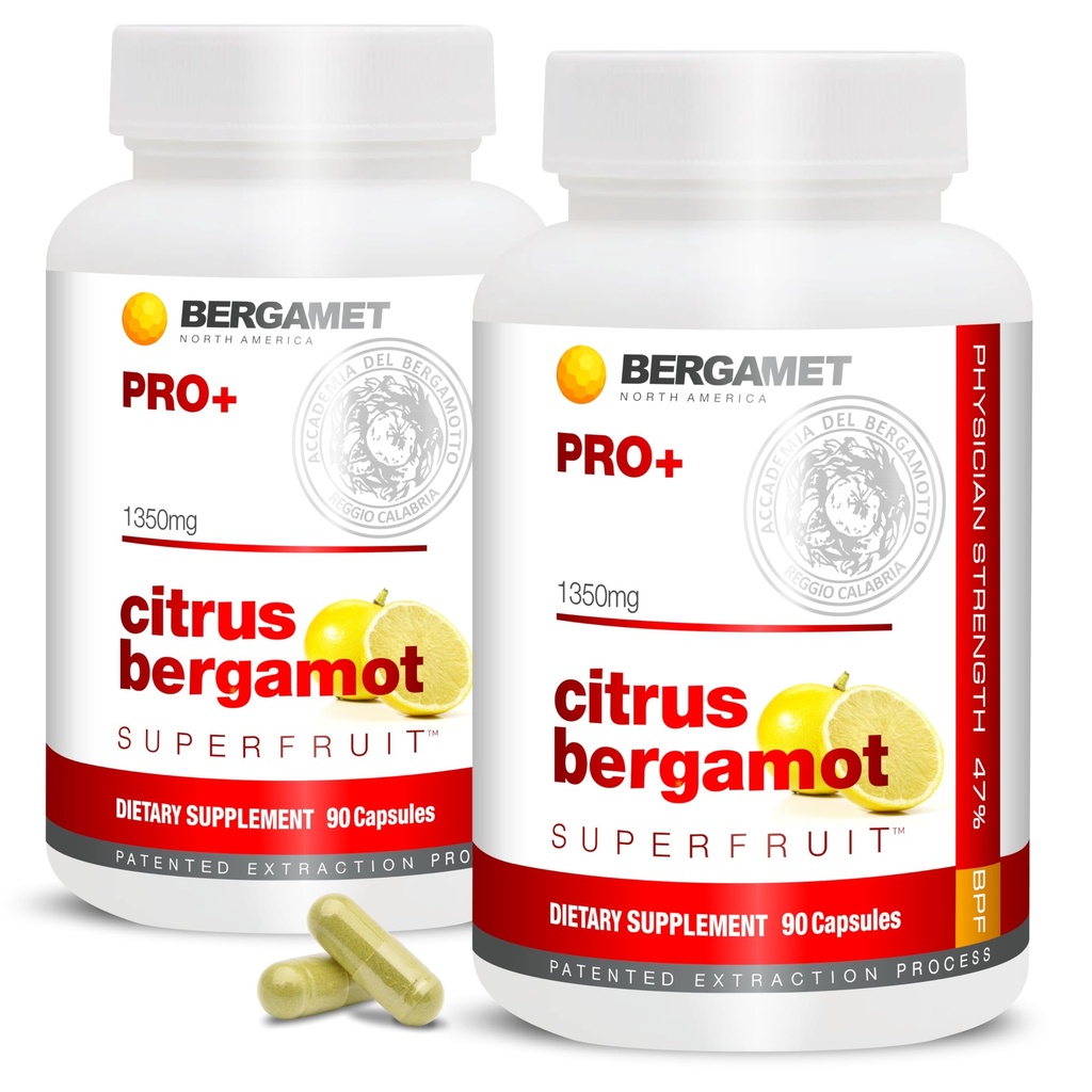 Citrus Bergamot SuperFruit PRO + med Olive Leaf Extract - 47% BPF - 80% Polyphenoler - 675mg per servering - Worlds Sterkeste - Støttet av kliniske studier - laget i USA - 180 Caps