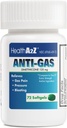HealthA2Z® Gassrelieff Simetikon | 125mg | Belaster fra Mage Discomfort og Gas | Anti flatulens | Belaster Gass Rask og Bloating (72 teller (Pack of 1))