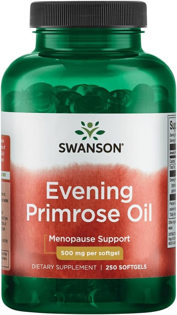 Swanson Aften Primrose Olje (Omegatru) 500 Milligrams 250 Sgels