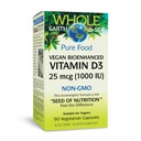 Naturlige faktorer Hele jorden og havet vitamin D3 - Diett Supplement støtter sterke bein og ledd - Bidrar kalsiumabsorpsjon - Vegansk & ikke-GMO - 90 Vegetariske kapsler (90 Serveringer)