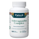 Mønster wellness Ashwagandha kompleks for menn og kvinner - KSM-66 & svart pepper ekstrakt - hele kroppen og hjertet helse - støtter stress og humør - ikke-GMO - 60 vegansk kapsler
