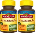 Natur laget Ashwagandha kapsler 125 mg for stress støtte, 60 kapsler, 60 dagers forsyning (pakke med 2)