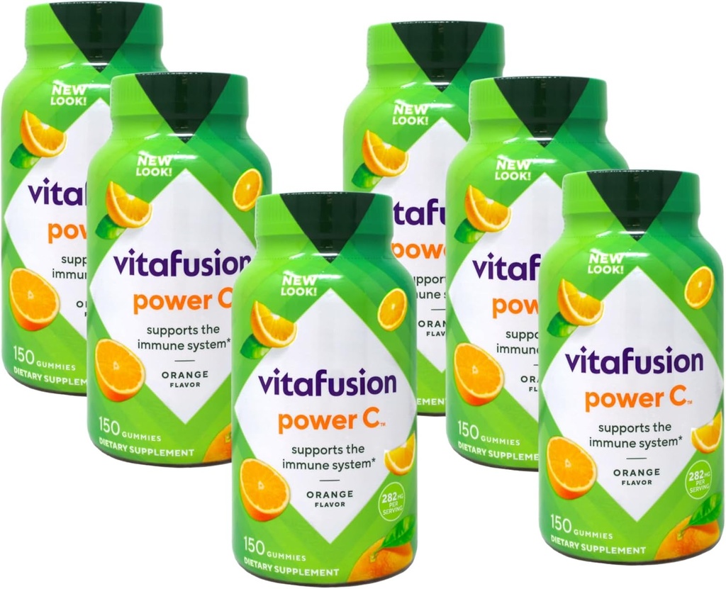 VitaFusion Power C Gummy vitaminer for voksne Absolutt oransje - 150 ct, pakke med 6