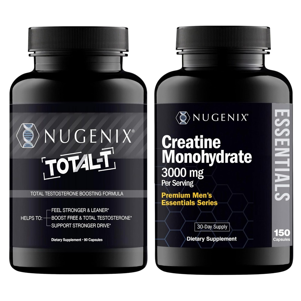 Nugenix essensielle kreatinmonohydrat og total-T testosteron booster for menn
