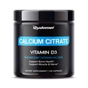 Høyabsorpsjon Kalsium Citrat med vitamin D3 & K2 - støtter bein, muskel og nerve helse - 150 kapsler, laget i USA