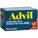 Advil Pain Relief og feber Reduser, Ibuprofen 200 mg for smertelindring - 50 belagte tabletter