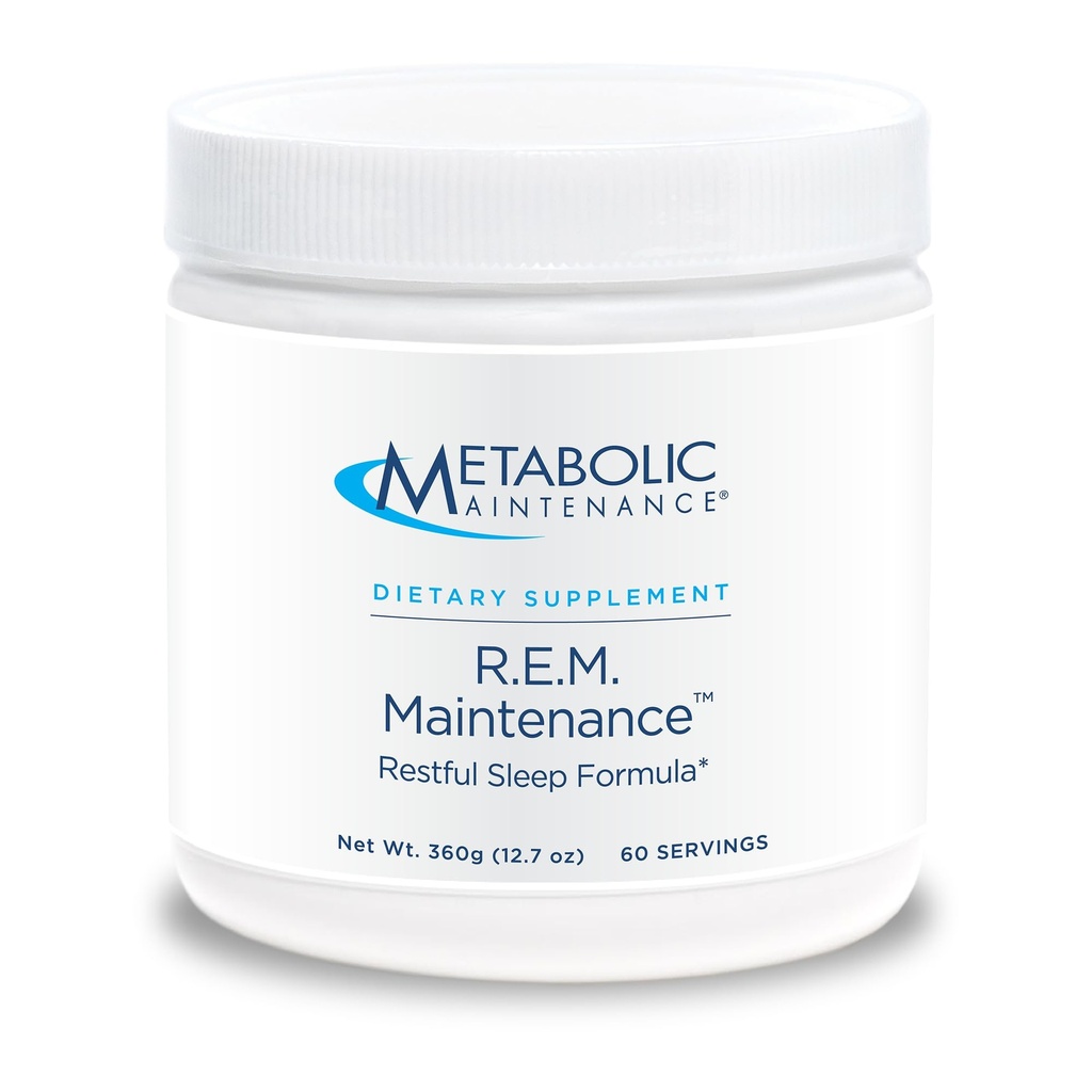 Metabolsk vedlikehold R.E.M. vedlikehold pulver - naturlig avslappende støtte Supplement med magnesium, Melatonin, 5-HTP + Kalium - enkel drikke-tillegg, ingen fyllstoffer (366g / 60 Serveringer)
