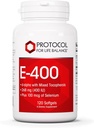 Protocol E-400 268 (400 IU) - Vitamin E Softgels - Antioksidanter Supplement med Selenium - d-Alpha med blandede tokoferoler - Meiri Free & Halal - 120 Softgels