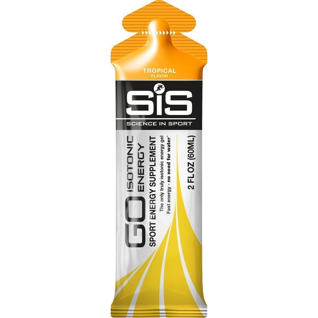 Vitenskap i Sport Energy Gel Pack, SIS Isotoniske Energi Gel, 22g Fastvirkende karbohydrater, ytelse og utholdenhet Gels, Tropical Flavor - 2 Fl Oz (Pack of 6)