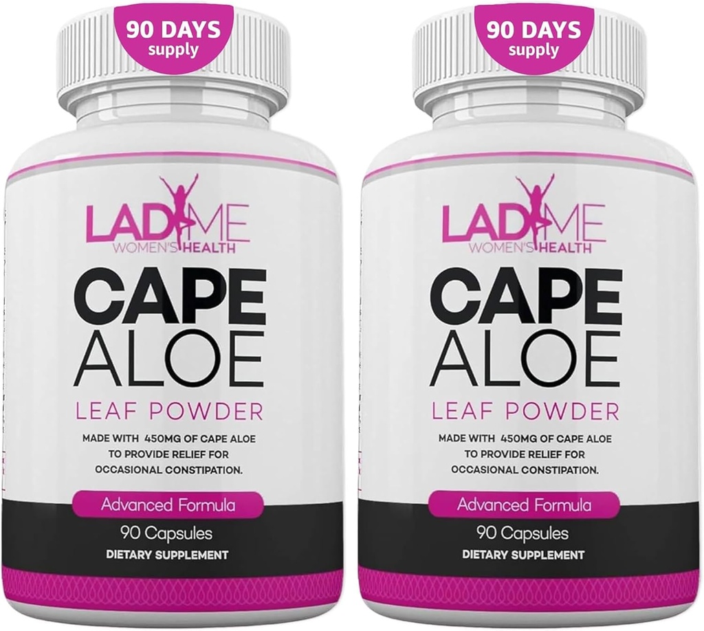 Pure Cape Aloe Herbal Laxative for health Relief Sunn Bowel bevegelse Naturlig Colon rengjøring og detox kosttilskudd designet for kvinner av Ladyme 180 kapsler