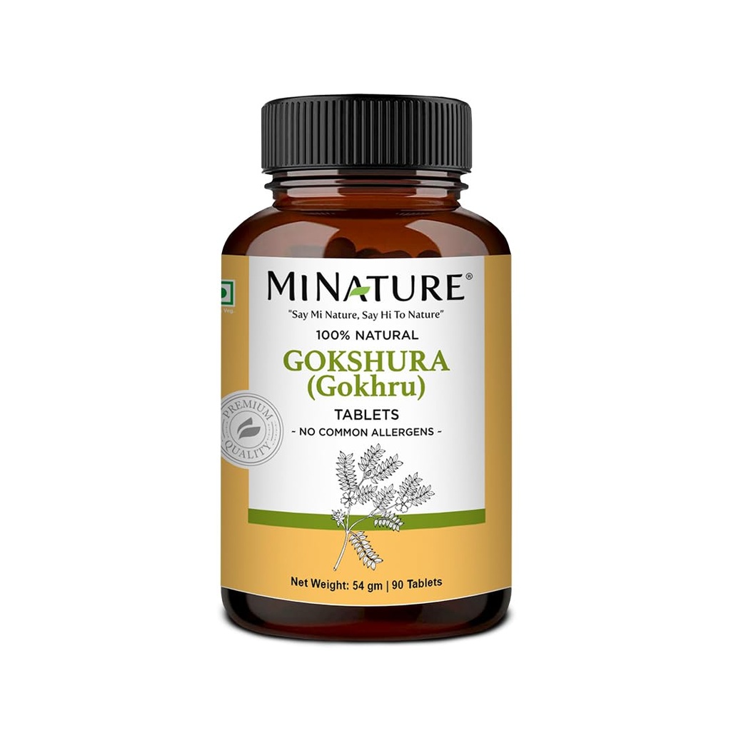 Minatur Gokshura (Tribulus Terrestris) Tabletter - ren plantebasert herbal Supplement | Naturlig og glutenfri | 90 greve, 45 dagers forsyning