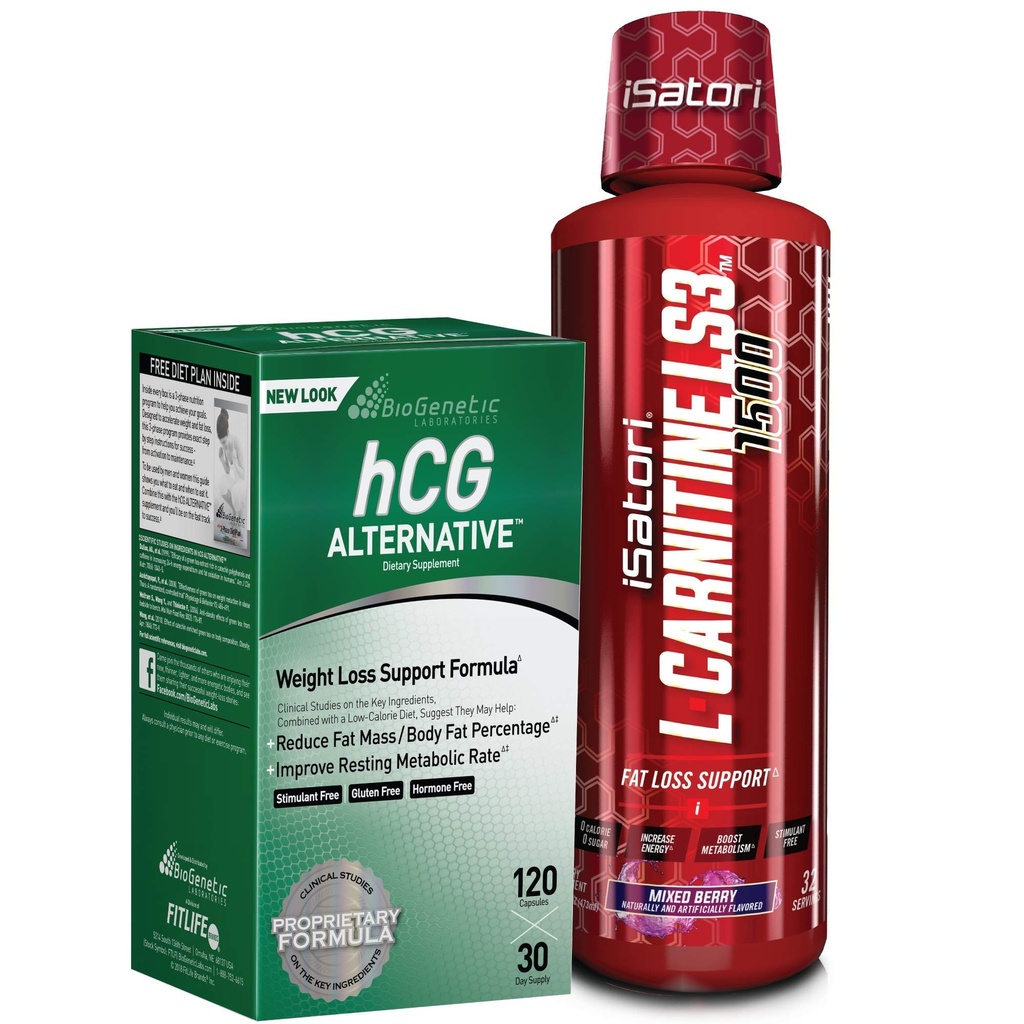 iSatori L-Carnitine LS3 Blandet Berry 1500mg (32 Serveringer) & BioGenetic Labs