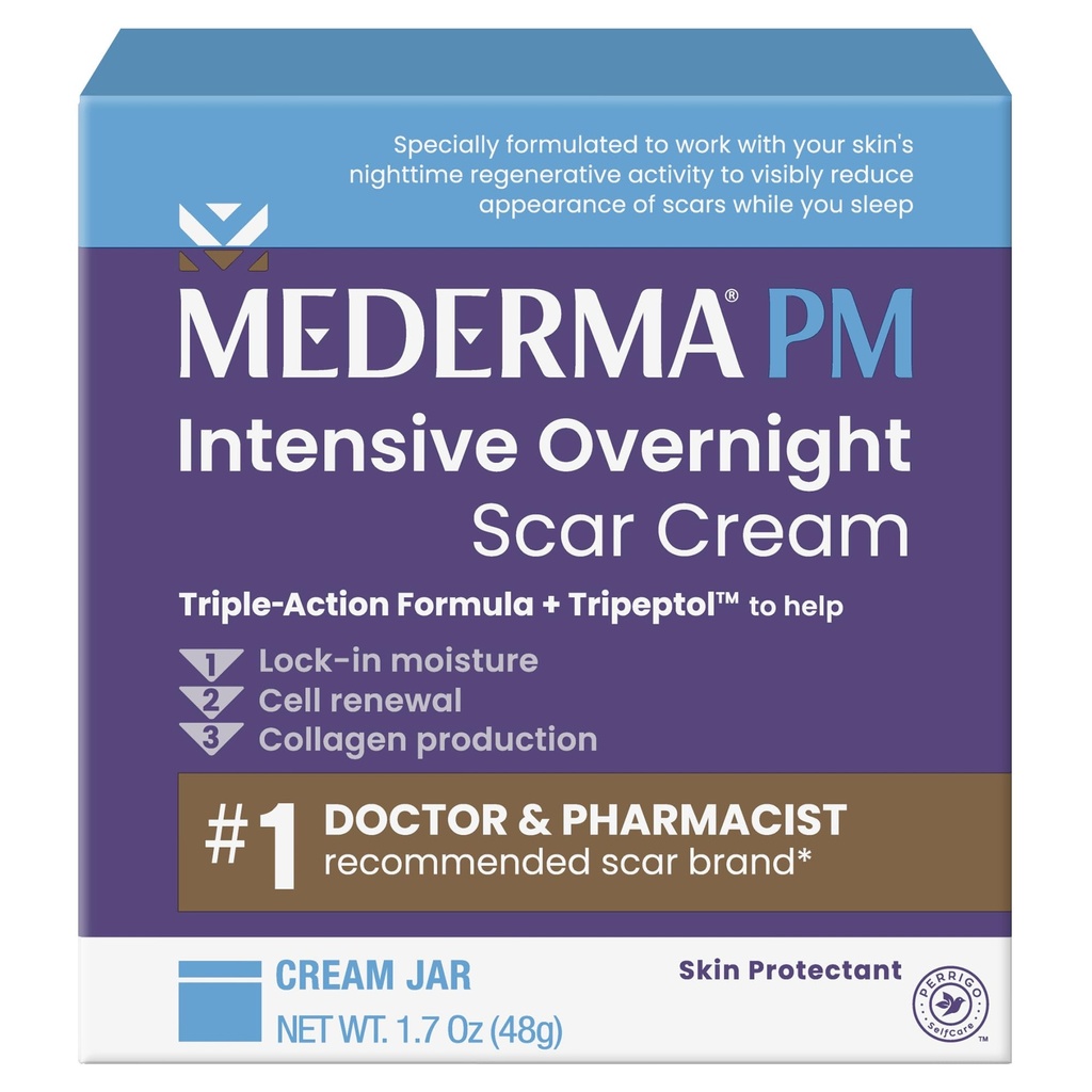Medderma PM Intensiv Overnatting Scar Cream - Avansert ar behandling med Tripeptol, fungerer mens du sover