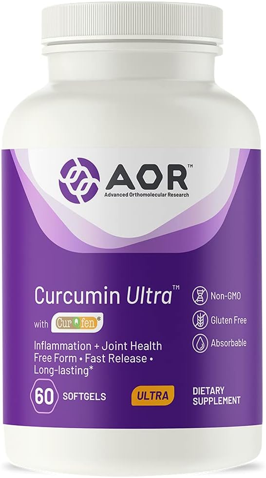 AOR, Curcumin Ultra, Premium supplement, Fast-Acting Joint Support, 60 Softgels (60 Services)