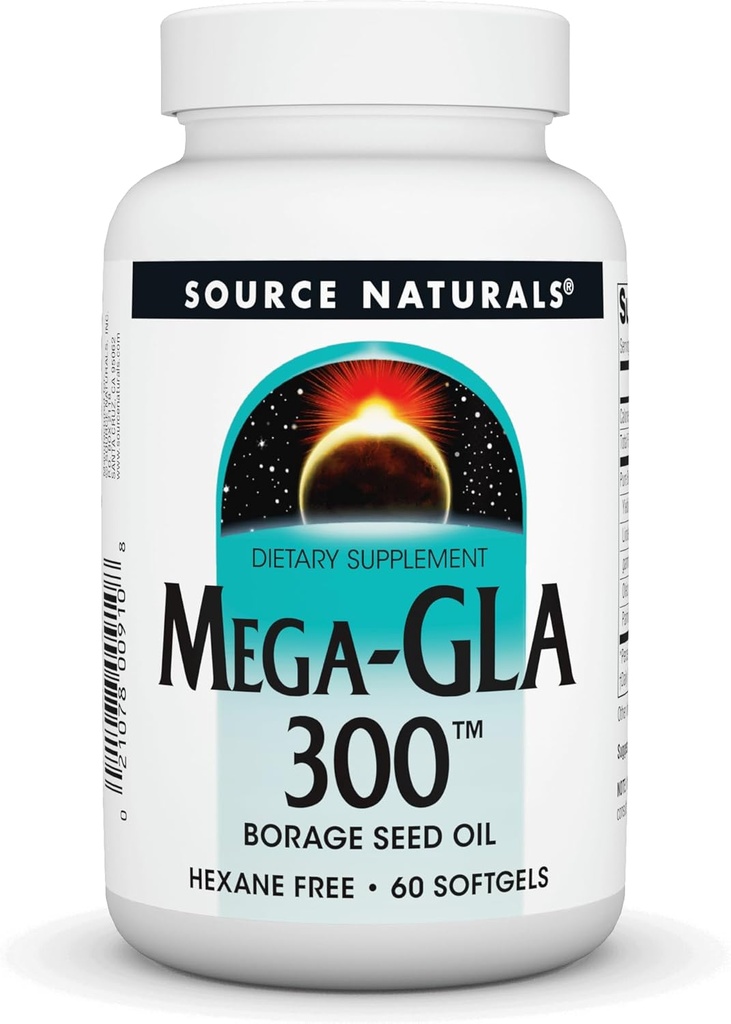 Kilde Naturals Mega-GLA 300 - Borefrøolje Det er Hexan-Free - 60 Softgels