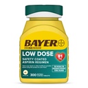 Bayer Aspirin lavdose 81 mg, Enteriske belagte tabletter, lege anbefalt, sekundær forebygging av kardiovaskulær sykdom, 300 sikkerhetsbelagte tabletter