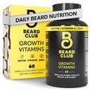 The Beard Club - Biotin Beard Growth Vitaminer - Støtte En Thicker Fuller Beard, Fyll i Patcher - Mineraler og multivitaminer Hjelp støtte og stimulere sunnere ansiktshårvekst