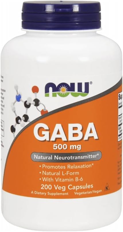NU Matvarer - GABA med vitamin B6 500 mg. - 200 vegetariske kapsler