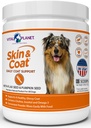 Vital Planet - Hud og Coat pulver Supplement for hunder med Choline, Inositol, Pumpkin, Flax og Omega-3 oljer for å støtte en myk skinnende sunne Coat og for sesongbaserte allergier - 60 Scoops, 111g, 3.92oz