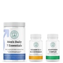 Mens daglig 7 Essentials, Adaptogen Complex & vitamin D3 + K2 Chewables Bundle