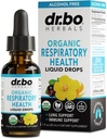 Lung Detox Respiratoriske Helse Dropper - Organiske andningstilskudd Herbal Lung Cleanse, Mullein Drops for Lungs Bronchial Support, Mucus Clear med Mullein Leaf Extract, Elderberry Supplement 1 oz